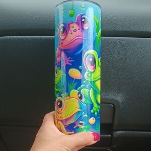 Colorful Frog Design Tumbler